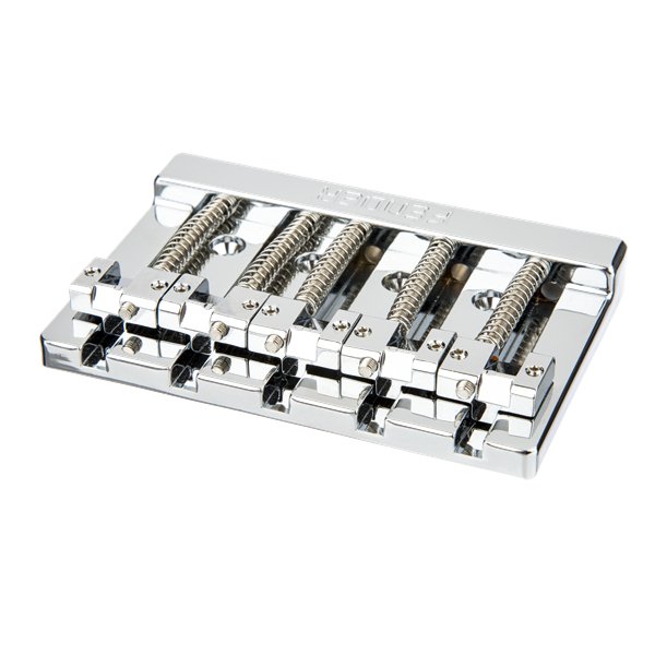 Fender® - HiMass™ 5 - String Bass Wide Bridge Assembly With Zinc Saddles - Chrome - La Boîte Musicale - Bass Bridges - Fender -