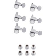 Fender - Locking Stratocaster®/Telecaster® Staggered Tuning Machines - Brushed Chrome (6) - La Boîte Musicale - Guitar Tuning Machines - Fender -