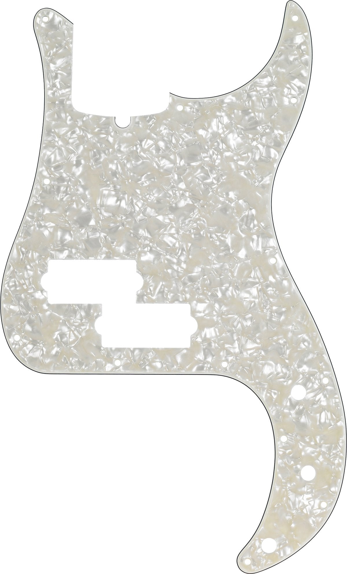 Fender - Pickguard - Precision Bass® 13 - Hole Mount with Truss Rod Notch - White Pearl - 4 - Ply - La Boîte Musicale - La Boîte Musicale -