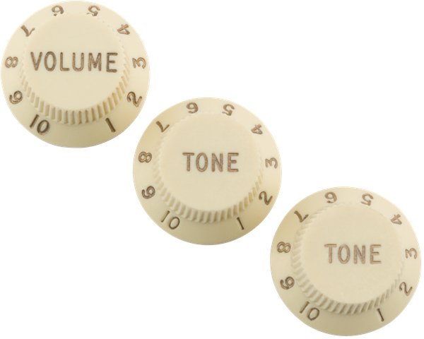 Fender - Road Worn® Strat® Knobs Aged White - La Boîte Musicale - Fender -