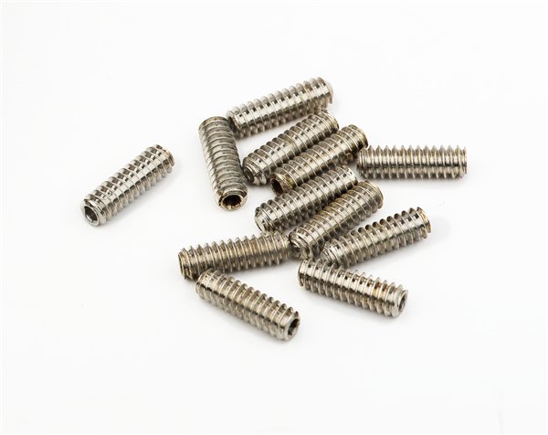 Fender - Standard Series Bass Bridge Saddle Height Adjustment Screws - 6 - 32 X 7/16 Hex - Nickel (12) - La Boîte Musicale - Bass Saddles - Fender -