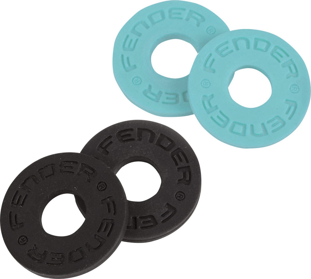Fender® - Strap Blocks - 4 - Pack - Black (2) and Daphne Blue (2) - La Boîte Musicale - Fender -