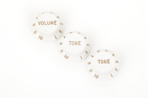 Fender - Stratocaster® Knobs White (Volume - Tone - Tone) (3) - La Boîte Musicale - Fender -