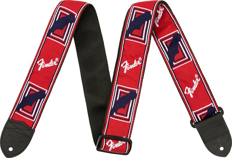 Fender - Weighless Monogram Guitar Strap - Red - White And Blue - La Boîte Musicale - Fender -