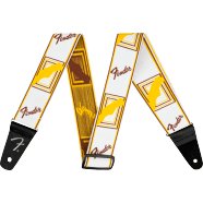 Fender - Weighless Monogrammed Guitar Strap - White - Yellow - Brown - La Boîte Musicale - Fender -