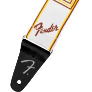 Fender - Weighless Monogrammed Guitar Strap - White - Yellow - Brown - La Boîte Musicale - Fender -