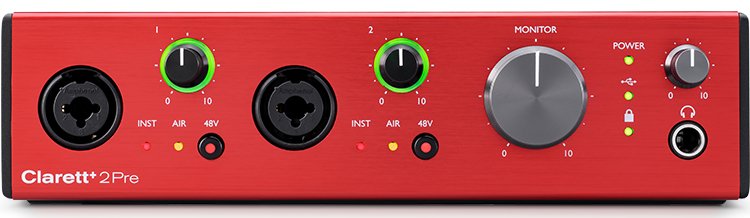 Focusrite Clarett+ 2Pre Audio Interface - La Boîte Musicale - Interfaces - Focusrite -