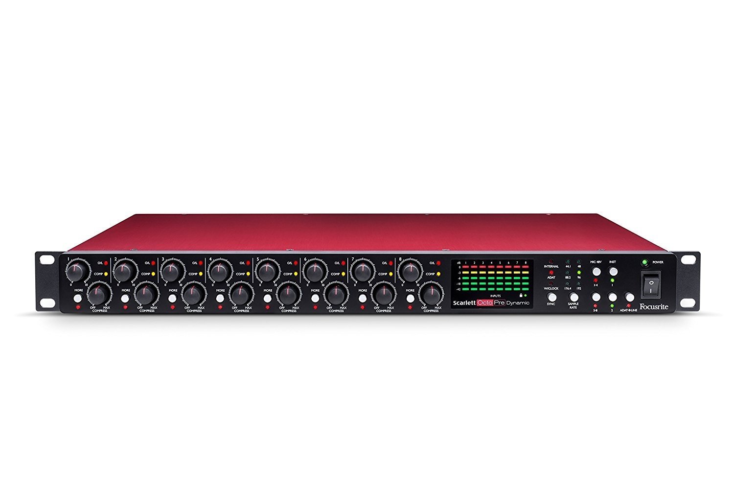 Focusrite - Scarlett Dynamic Eight - channel Mic Preamp - Compressor & A - D/D - A Converter - La Boîte Musicale - La Boîte Musicale -