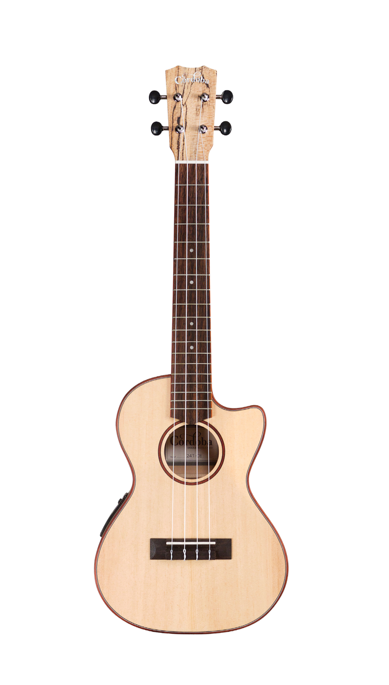 Cordoba 24T-CE Spruce Tenor Cutaway Ukulele (Natural Finish)