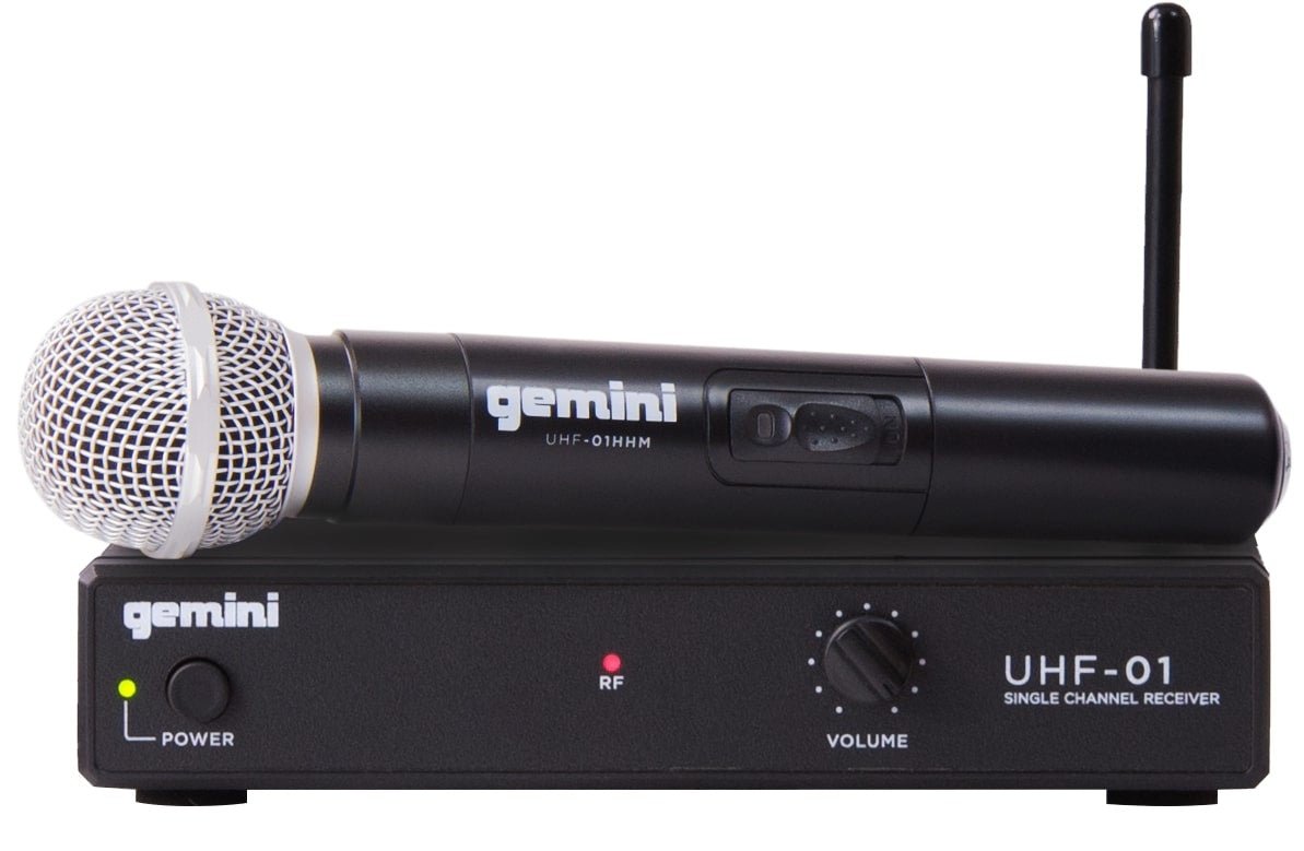 Gemini - Single - channel UHF Wireless Microphone System With Handheld Microphone - La Boîte Musicale - Microphones - Gemini -