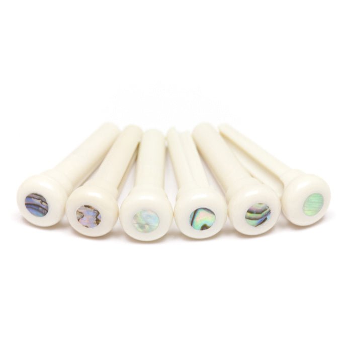 Graph Tech - Guitar Tusq Presentation Style Bridge Pins White With Paua Shell Inlay PP - 1000 - 00 - La Boîte Musicale - Bridge Pins - Graph Tech Guitar -