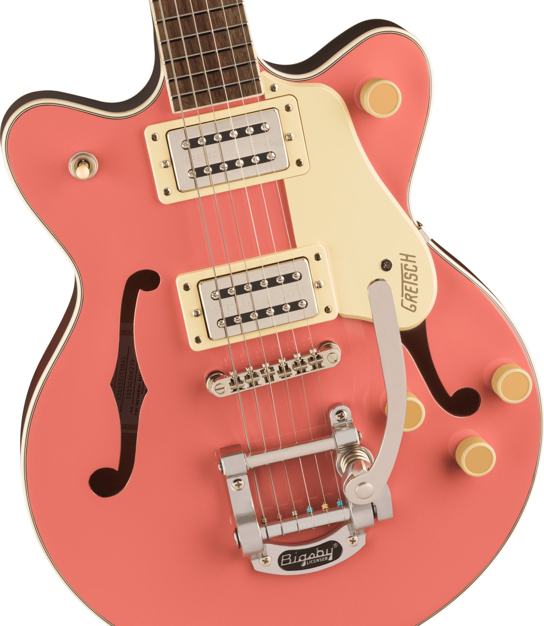 Gretsch - G2655T Streamliner™ Center Block Jr. Double - Cut with Bigsby® - Laurel Fingerboard - Coral - La Boîte Musicale - Electric Guitars - Gretsch -