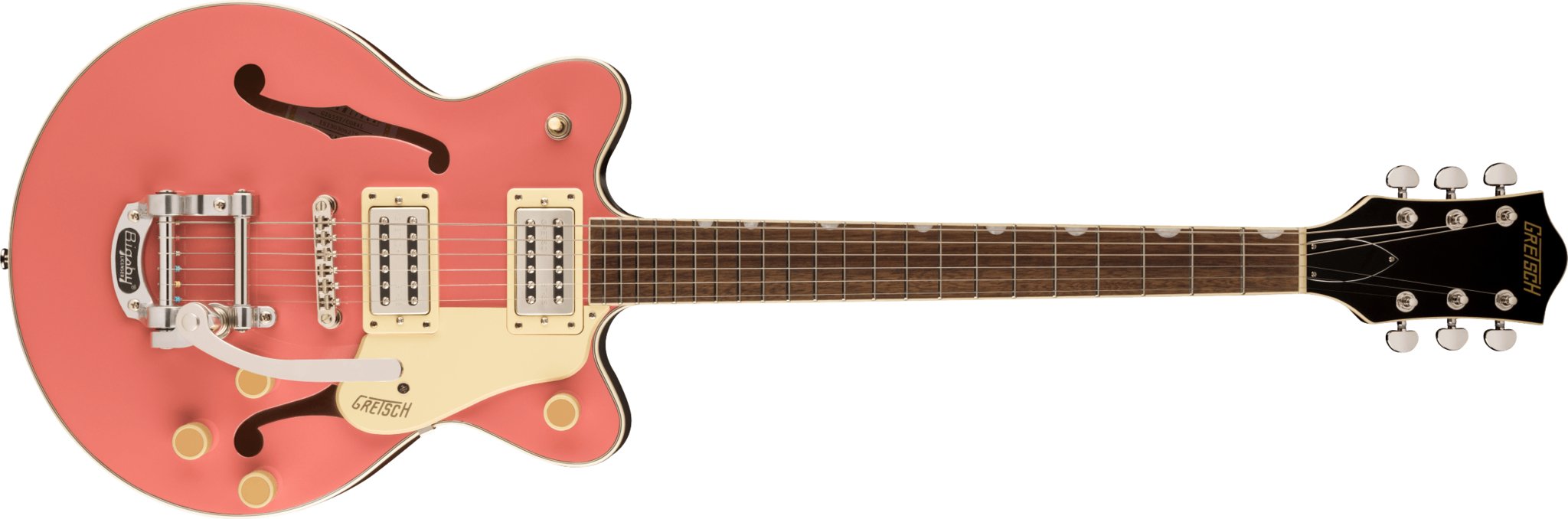 Gretsch - G2655T Streamliner™ Center Block Jr. Double - Cut with Bigsby® - Laurel Fingerboard - Coral - La Boîte Musicale - Electric Guitars - Gretsch -