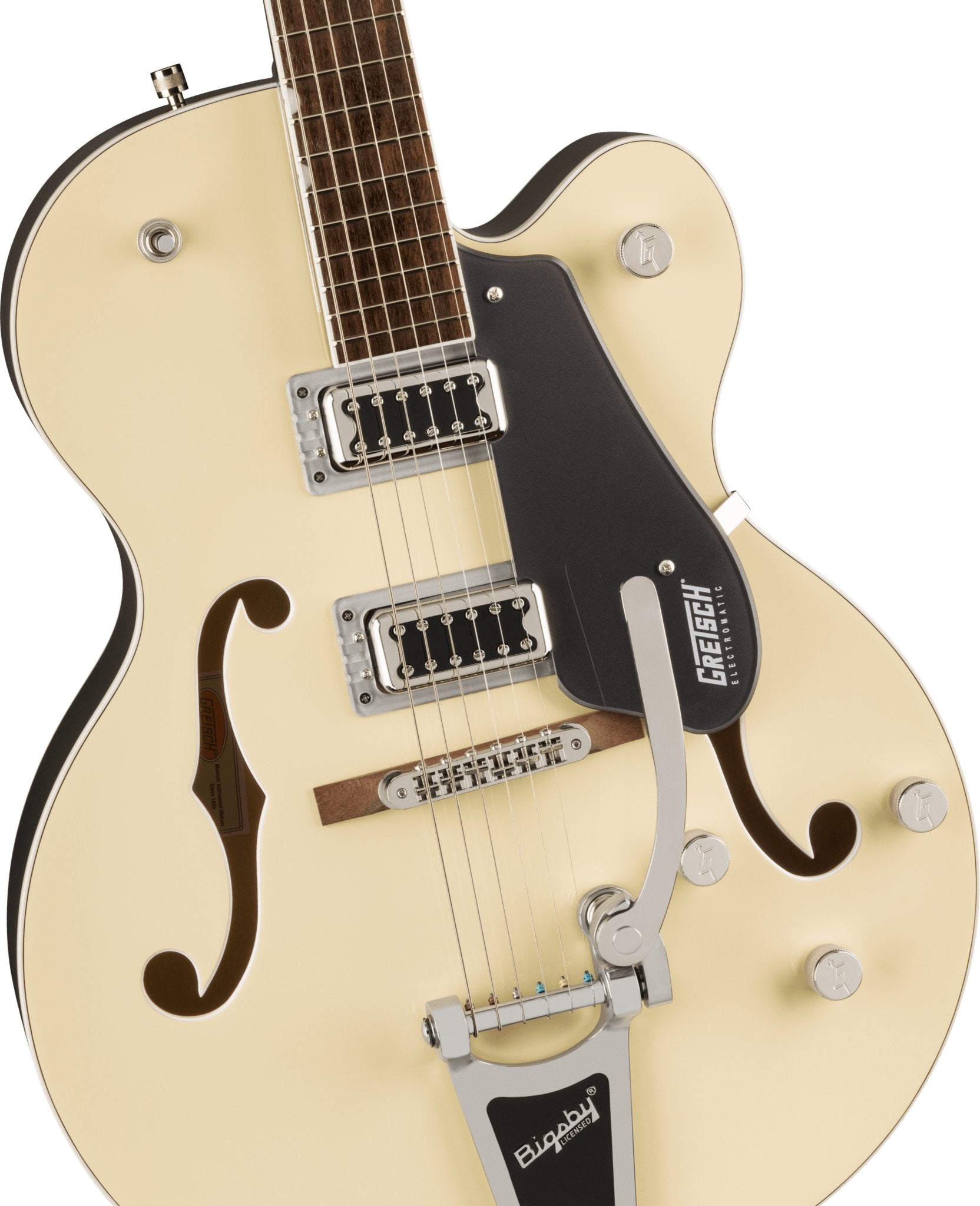 Gretsch - G5420T Electromatic® Classic Hollow Body Single - Cut with Bigsby® - Laurel Fingerboard - Two - Tone Vintage White/London Grey - La Boîte Musicale - La Boîte Musicale -