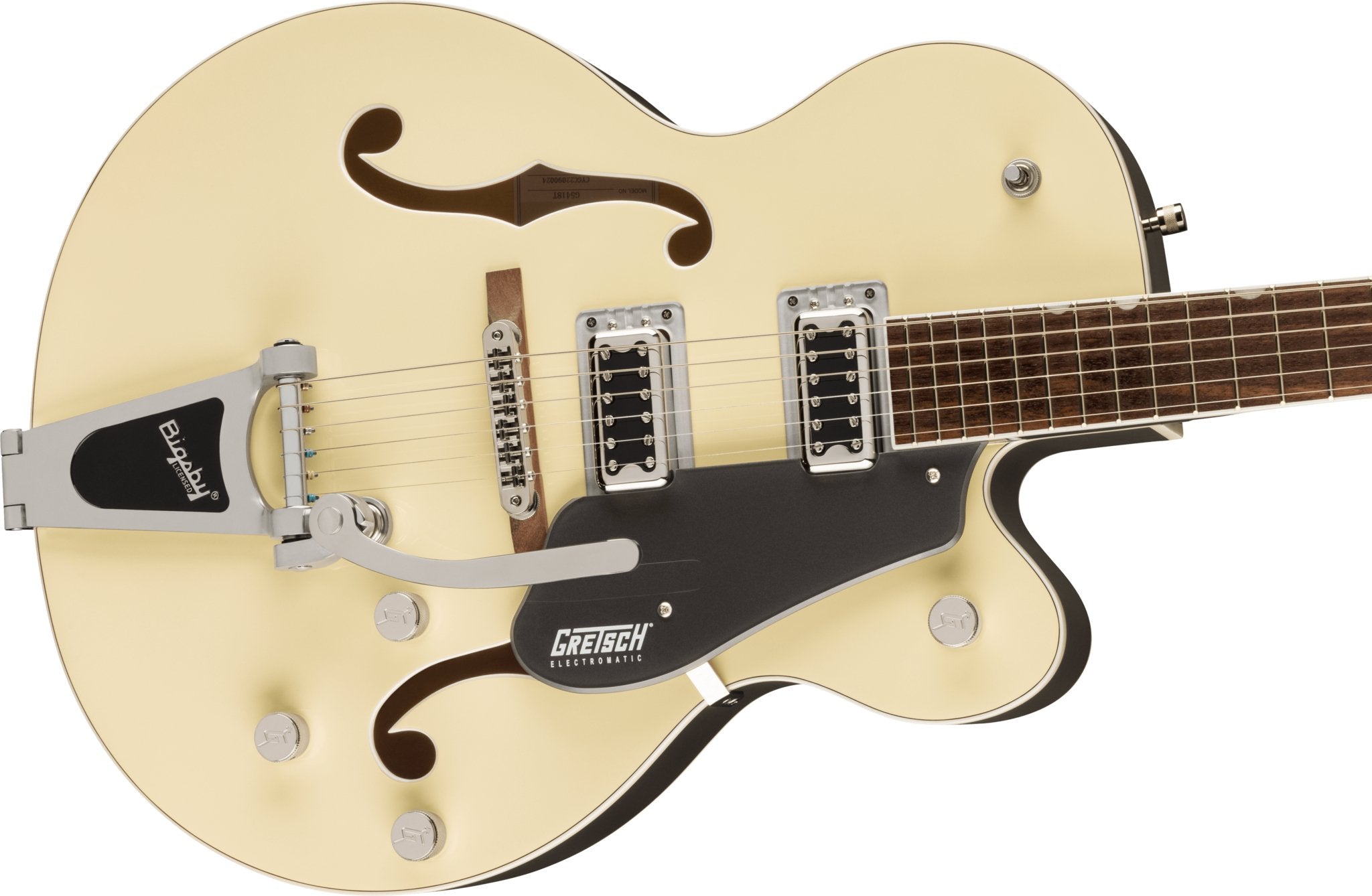 Gretsch - G5420T Electromatic® Classic Hollow Body Single - Cut with Bigsby® - Laurel Fingerboard - Two - Tone Vintage White/London Grey - La Boîte Musicale - La Boîte Musicale -