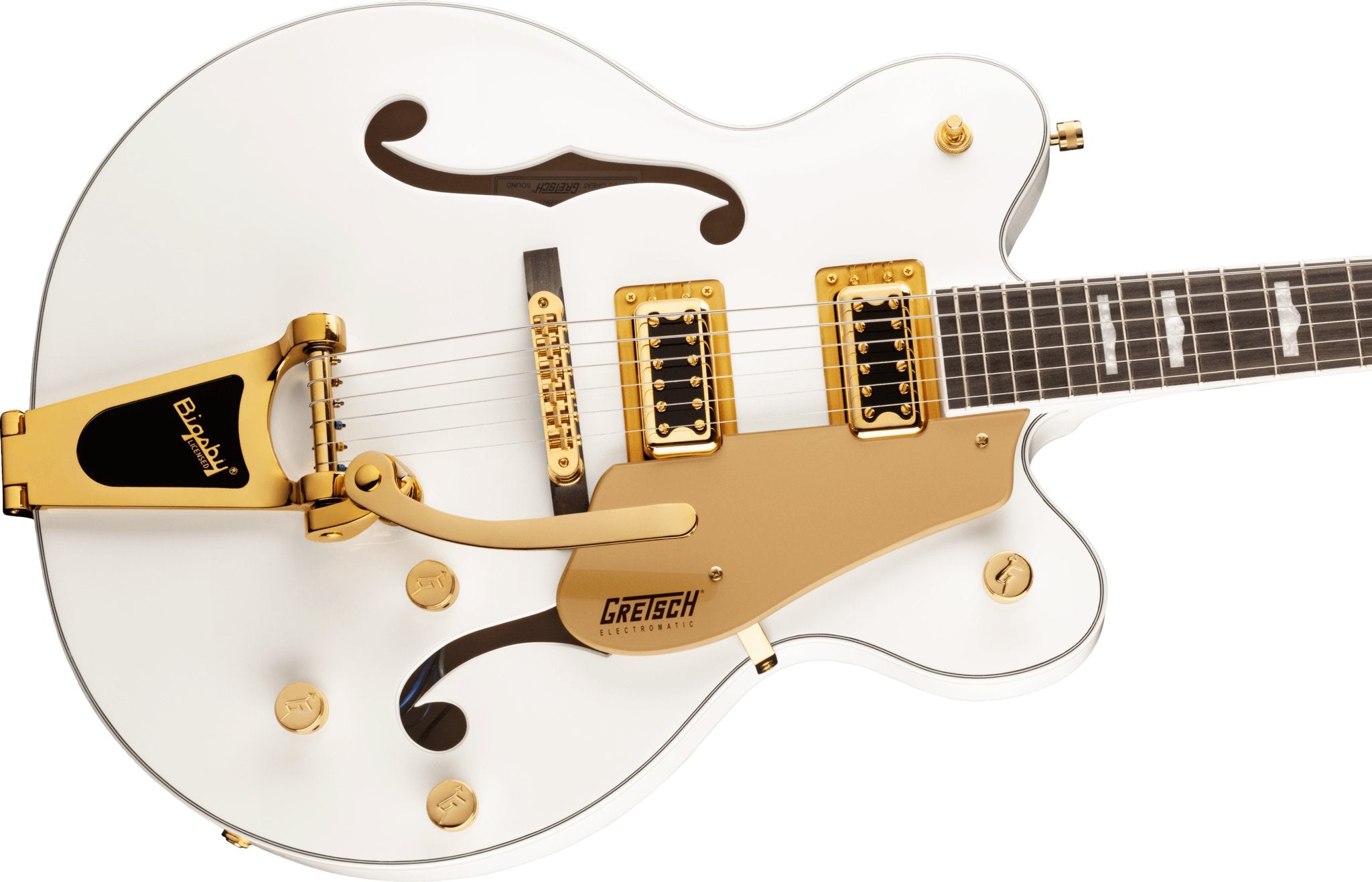 Gretsch - G5422TG Electromatic® Classic Hollow Body Double - Cut with Bigsby® and Gold Hardware - Laurel Fingerboard - Snowcrest White - La Boîte Musicale - La Boîte Musicale -