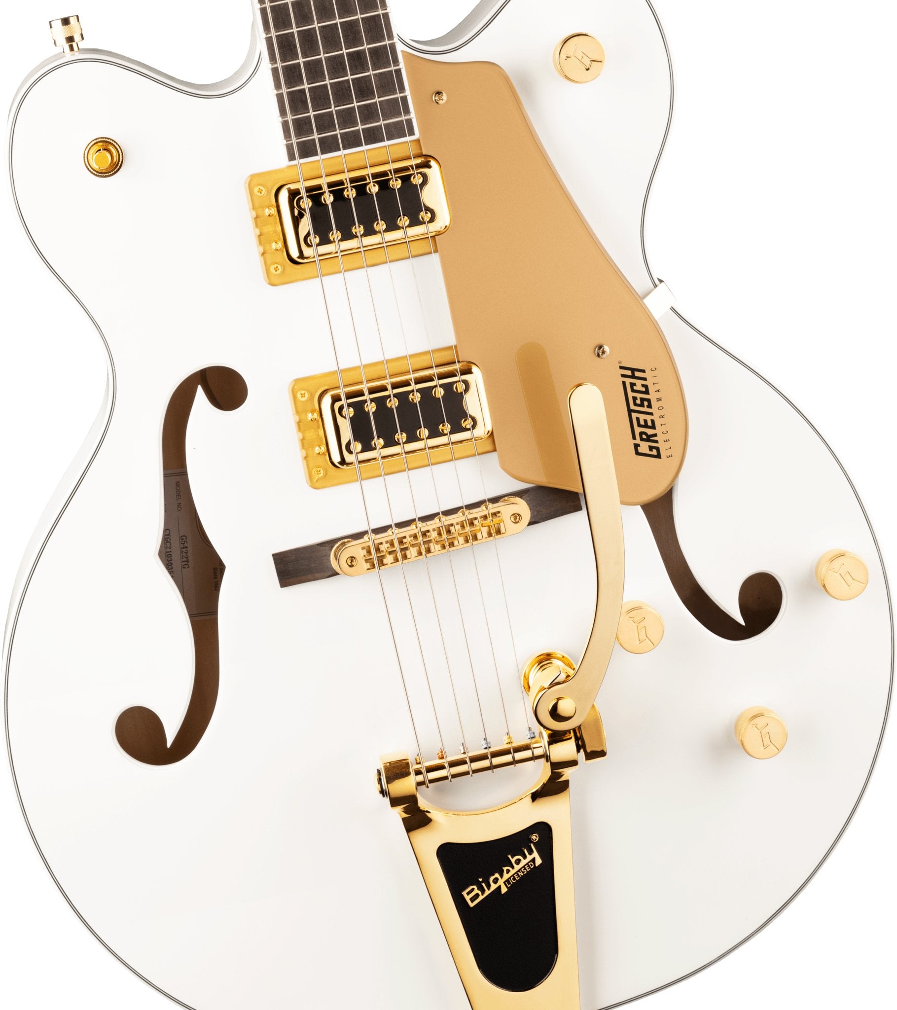 Gretsch - G5422TG Electromatic® Classic Hollow Body Double - Cut with Bigsby® and Gold Hardware - Laurel Fingerboard - Snowcrest White - La Boîte Musicale - La Boîte Musicale -