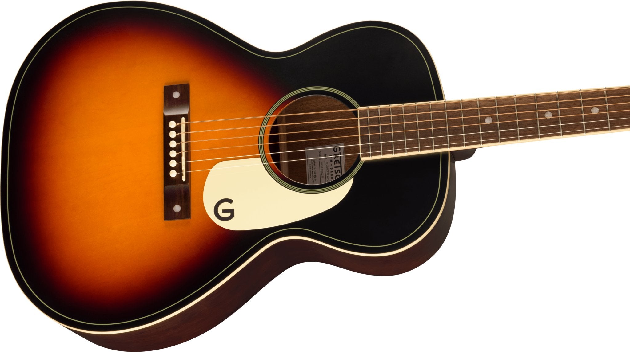 Gretsch - Jim Dandy™ Concert - Walnut Fingerboard - White Pickguard - Rex Burst - La Boîte Musicale - Acoustic Guitars - Gretsch -