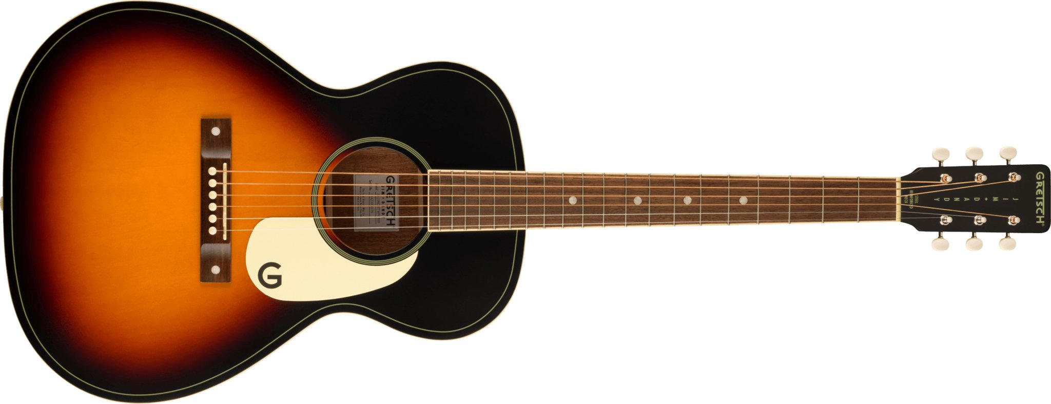 Gretsch - Jim Dandy™ Concert - Walnut Fingerboard - White Pickguard - Rex Burst - La Boîte Musicale - Acoustic Guitars - Gretsch -