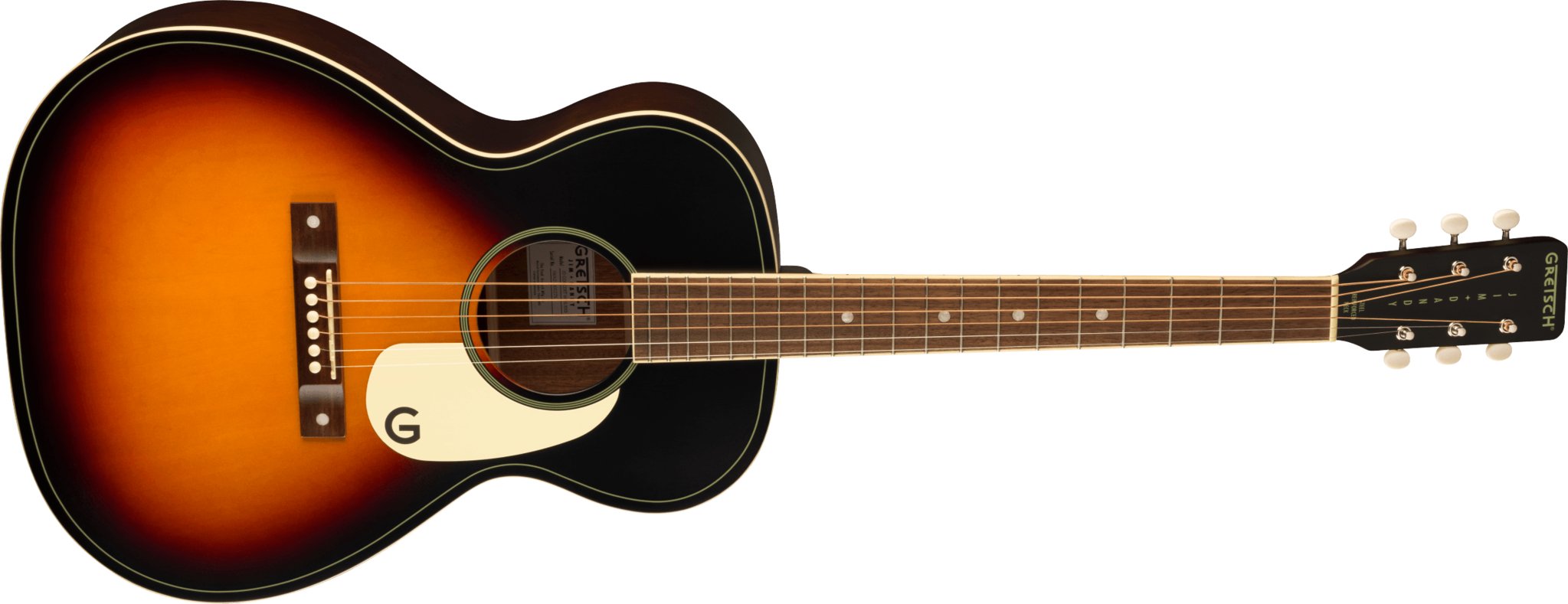 Gretsch - Jim Dandy™ Concert - Walnut Fingerboard - White Pickguard - Rex Burst - La Boîte Musicale - Acoustic Guitars - Gretsch -
