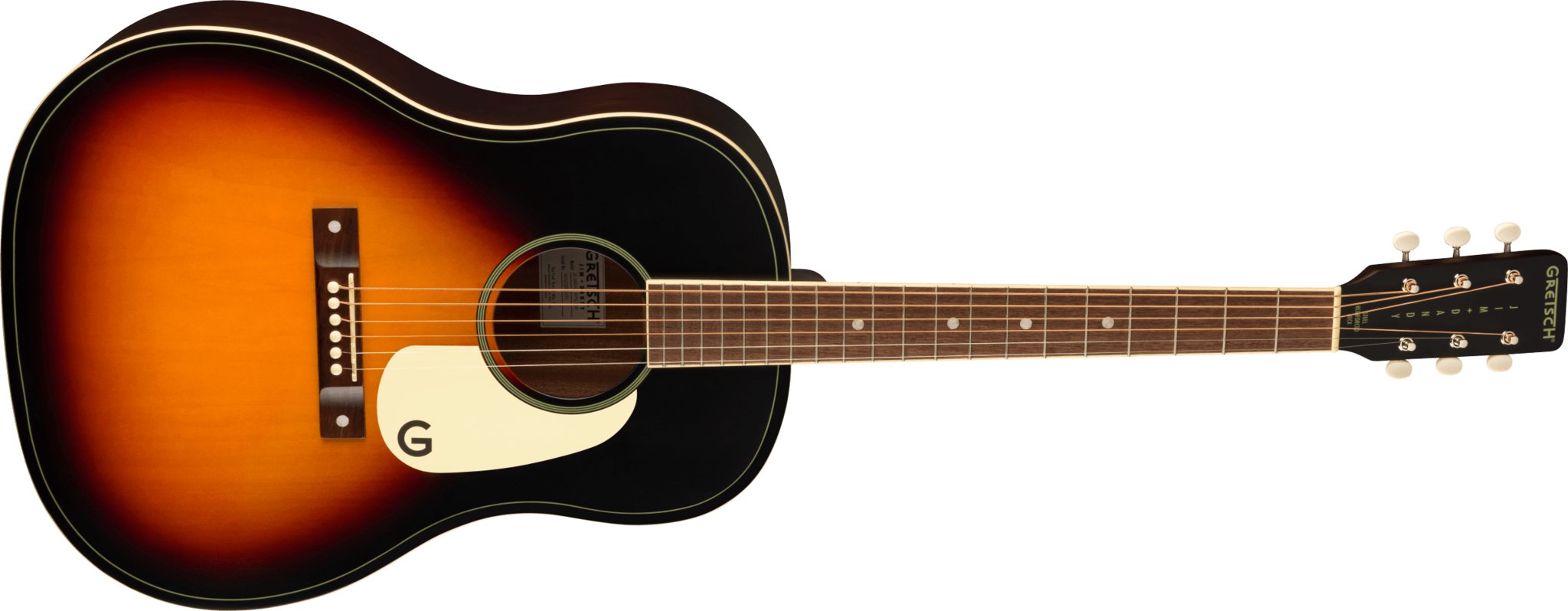 Gretsch - Jim Dandy™ Dreadnought - Walnut Fingerboard - White Pickguard - Rex Burst - La Boîte Musicale - Acoustic Guitars - Gretsch -
