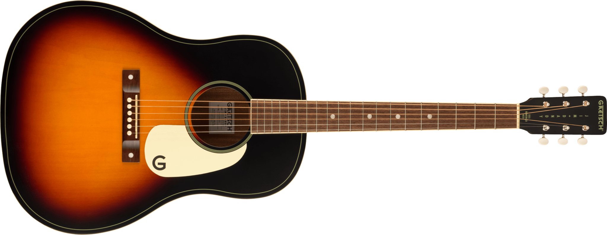 Gretsch - Jim Dandy™ Dreadnought - Walnut Fingerboard - White Pickguard - Rex Burst - La Boîte Musicale - Acoustic Guitars - Gretsch -