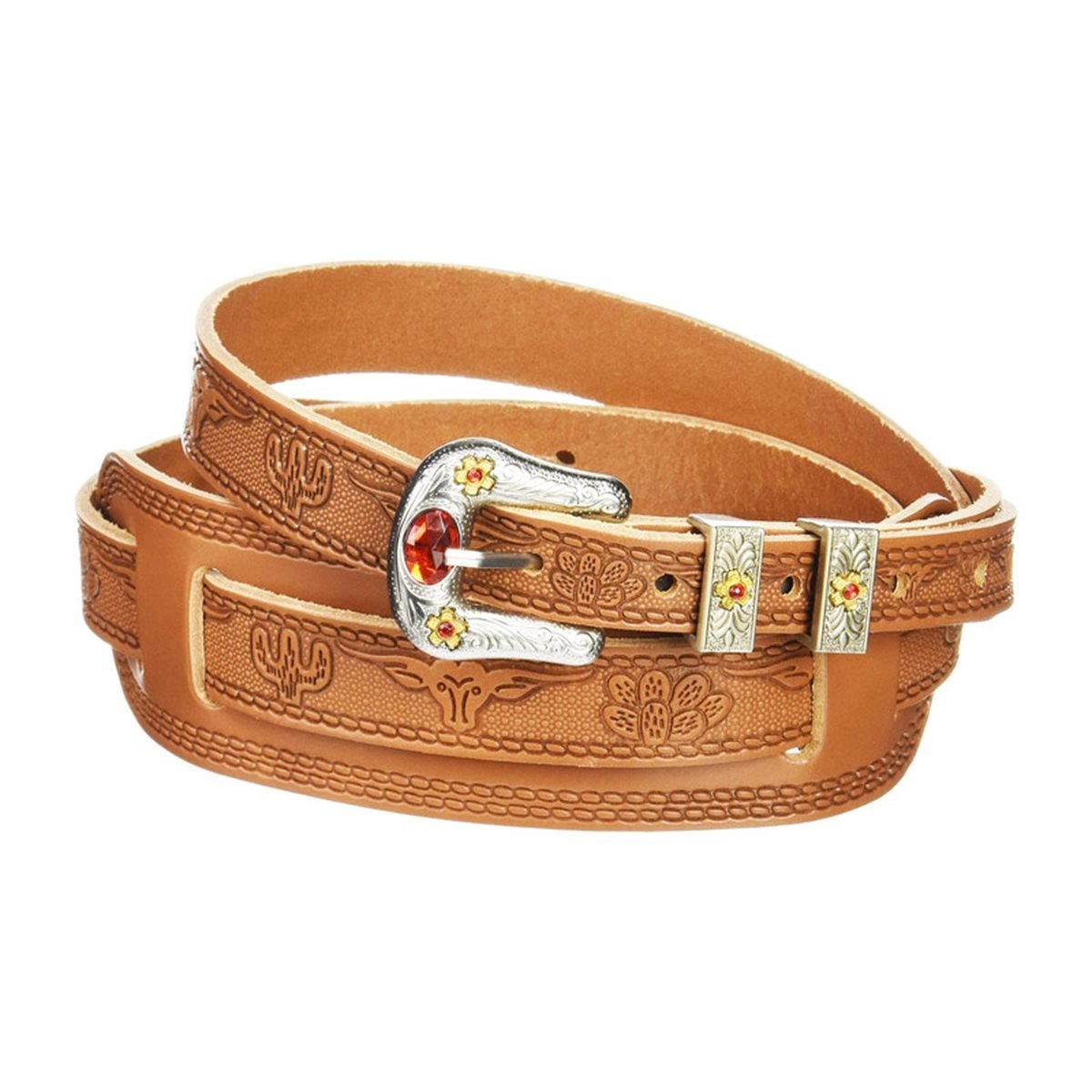 Gretsch - Light Brown Tooled Russett Guitar Strap - La Boîte Musicale - Gretsch -