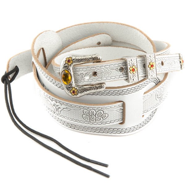 Gretsch - Tooled White Guitar Strap - La Boîte Musicale - Gretsch -