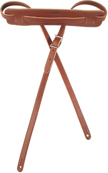 Gretsch - Vintage Leather Strap - Walnut - La Boîte Musicale - Gretsch -