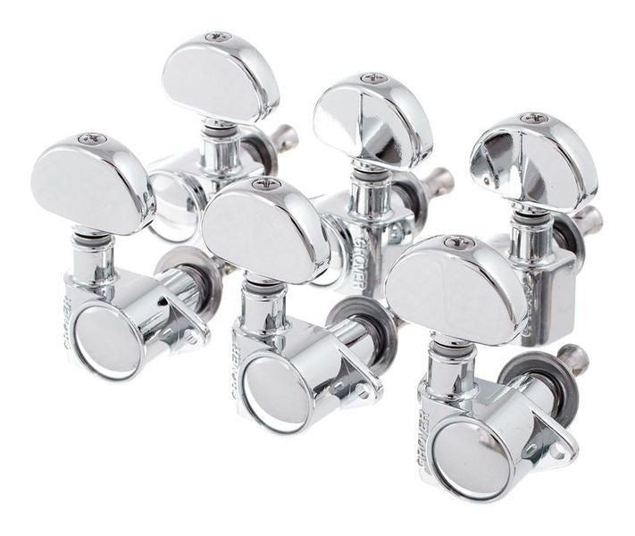 Grover - Rotomatic 18:1 3 per Side Tuners - Chrome - La Boîte Musicale - Guitar Tuning Machines - Grover -