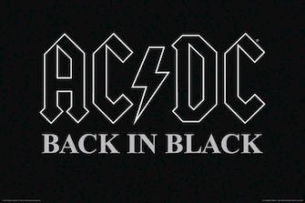 Hal - Leonard - ACDC Back In Black Poster - La Boîte Musicale - Hal Leonard -