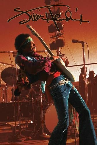 Hal - Leonard - Jimi Hendrix Sepia Poster 24 X 36 - La Boîte Musicale - Hal Leonard -