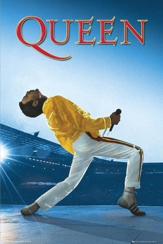 Hal - Leonard - Queen Freddie Live at Wembley Stadium Wall Poster 24 inches x 36 inches - La Boîte Musicale - Hal Leonard -