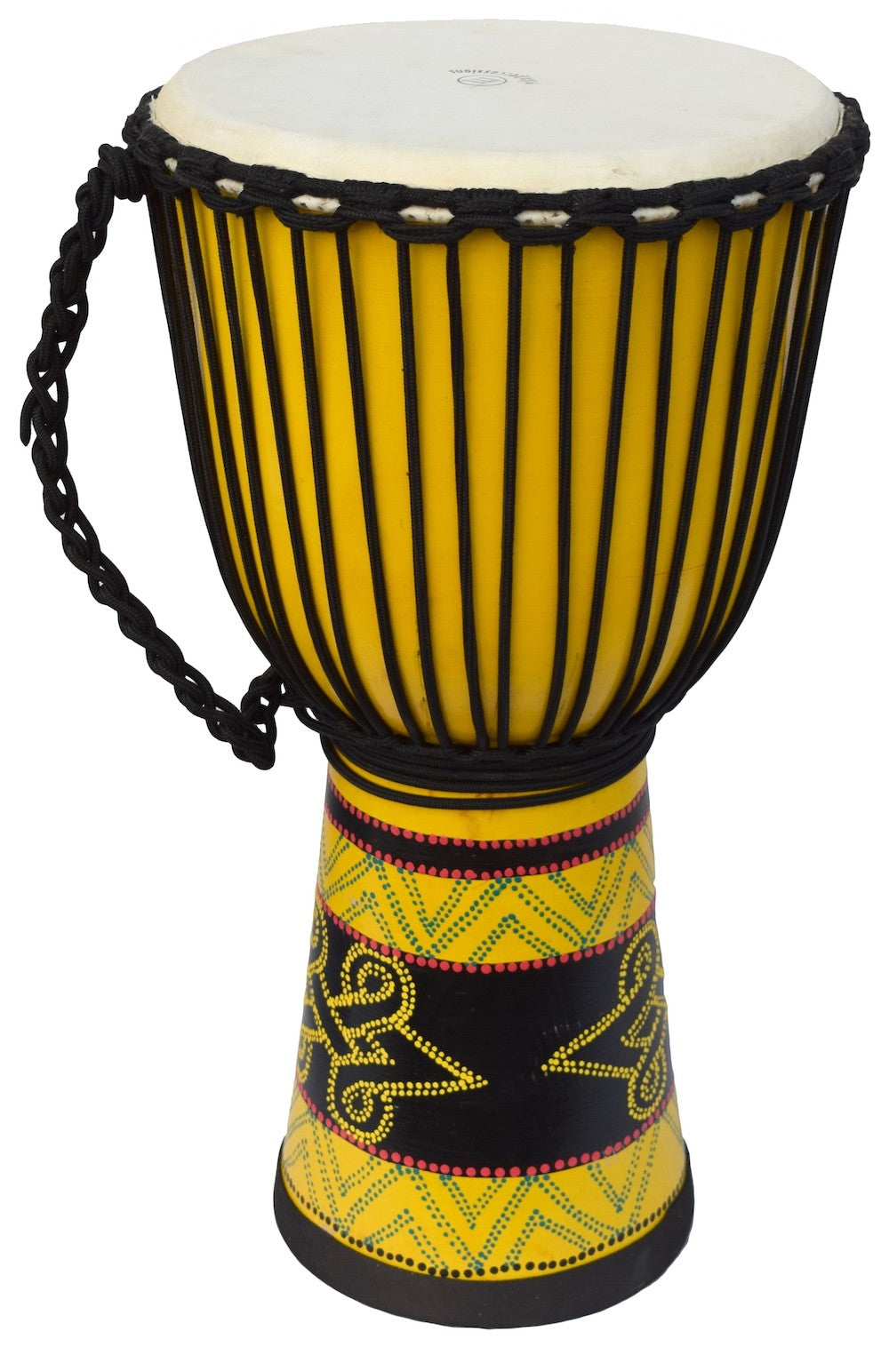 ECKO - 60CM PAINTED DJEMBE - YELLOW DESIGN