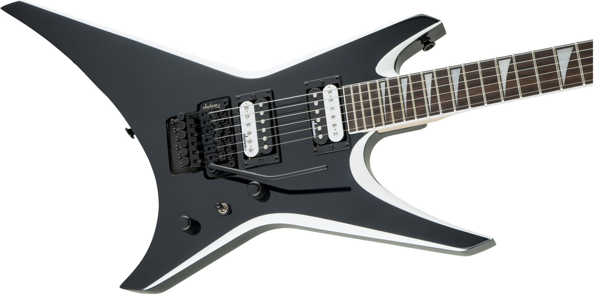 Jackson - JS Series Warrior™ JS32 - Amaranth Fingerboard - Black with White Bevels - La Boîte Musicale - Electric Guitars - Jackson -