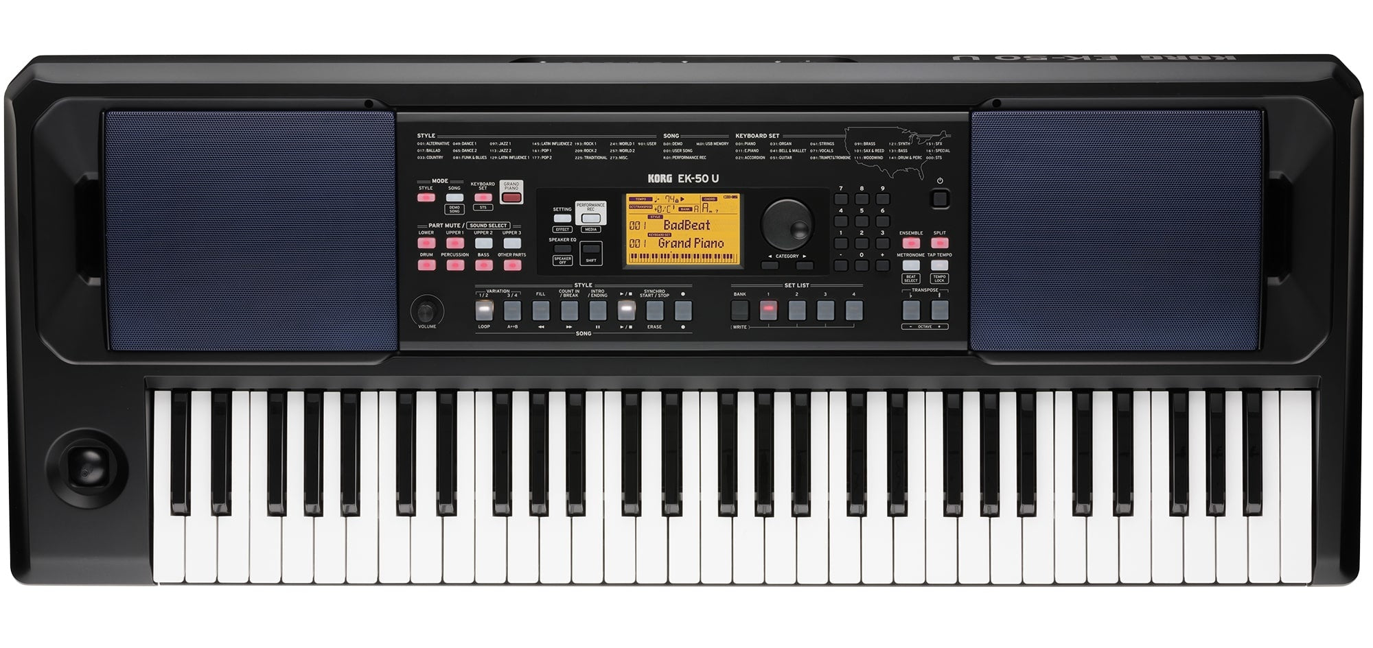 Korg - Portable 61 - Key Arranger Keyboard with American Styles - La Boîte Musicale - Synthesizers - Korg -