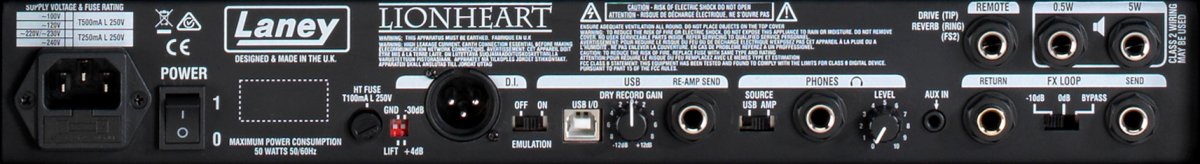 Laney - Lionheart L5 - STUDIO All tube head - 5W Class A - USB Interface - La Boîte Musicale - Electric Guitar Amplifier - Laney -