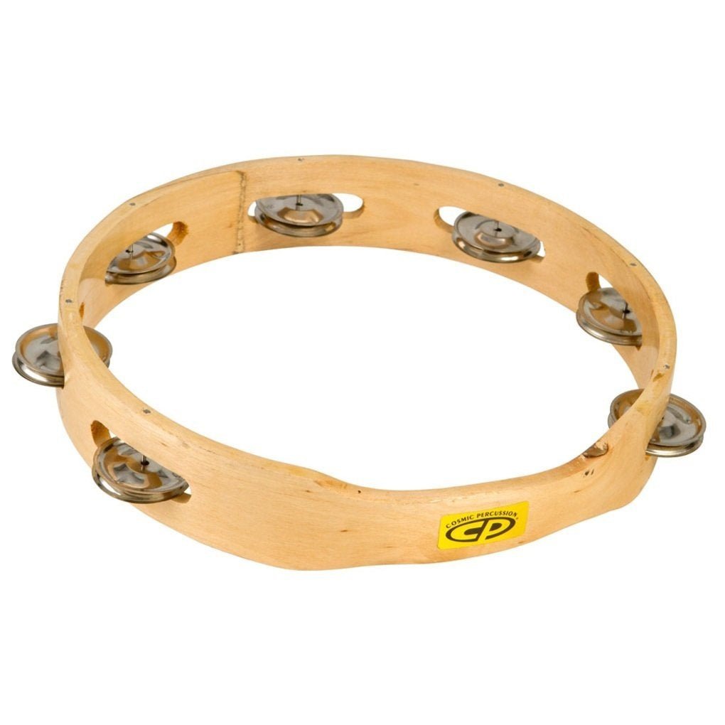 Latin Percussion - 10 Wood Tambourine - Headless - Single Row Jingles - La Boîte Musicale - Tambourine - LP -