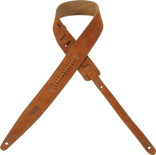 Levy's - Deluxe Series Suede Leather Guitar Strap - Honey - La Boîte Musicale - Levy's -