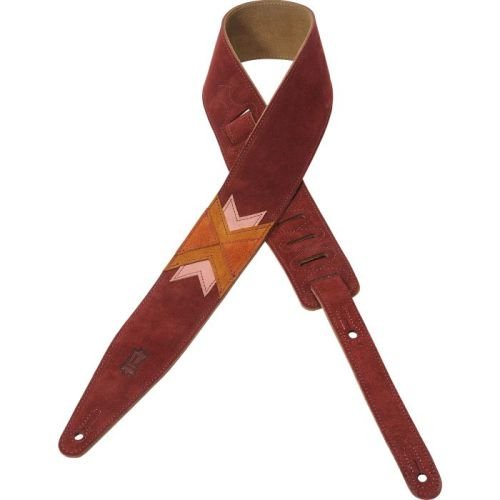Levy's - Suede Burgundy Guitar Strap - La Boîte Musicale - Levy's -