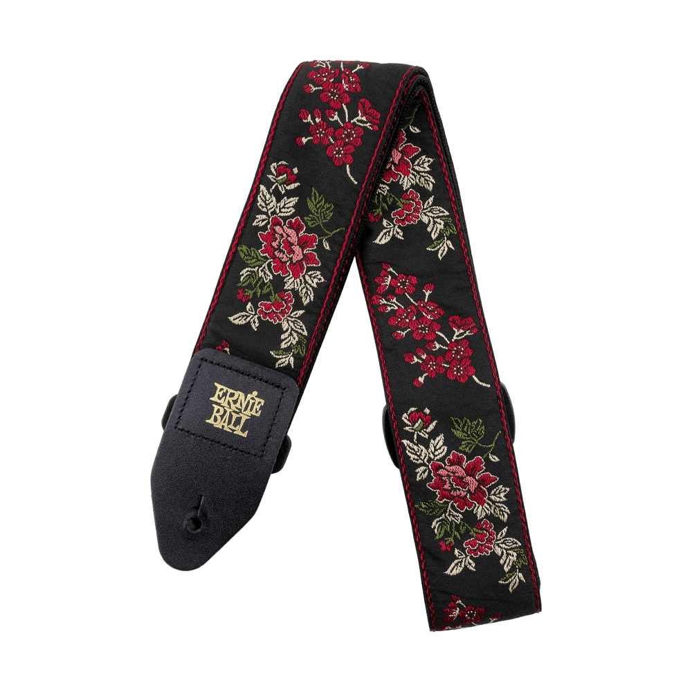 Ernie Ball - Red Rose Jacquard Guitar Strap