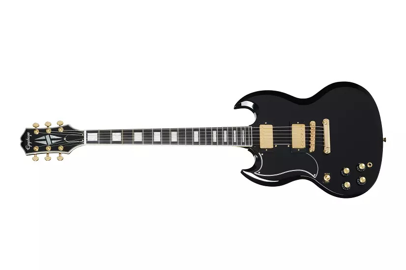 SG Custom Electric Guitar with Gigbag - Ebony (Left Handed)