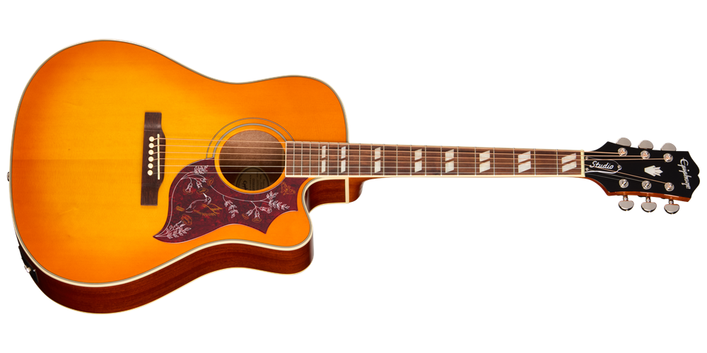 Hummingbird Studio EC Acoustic/Electric Guitar with Gigbag - Heritage Cherry Sunburst