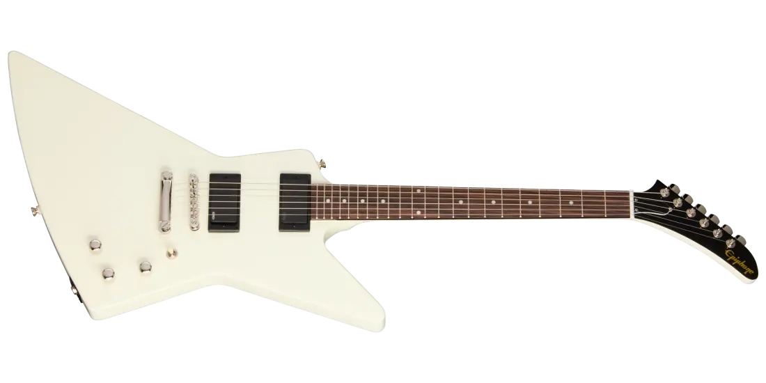 Explorer 80s Electric Guitar with Gigbag - Classic White