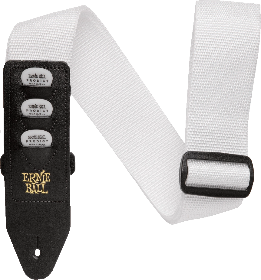 Ernie Ball - 2'' Pickholder Strap - White