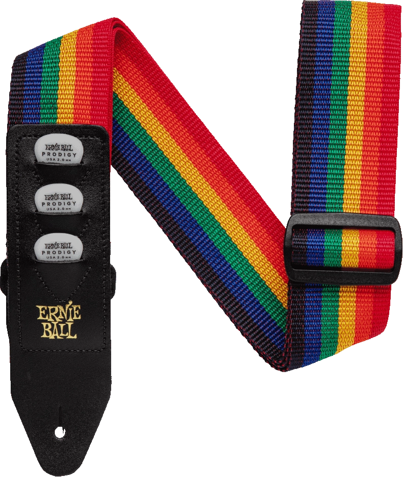 Ernie Ball - 2'' Pickholder Strap - Rainbow