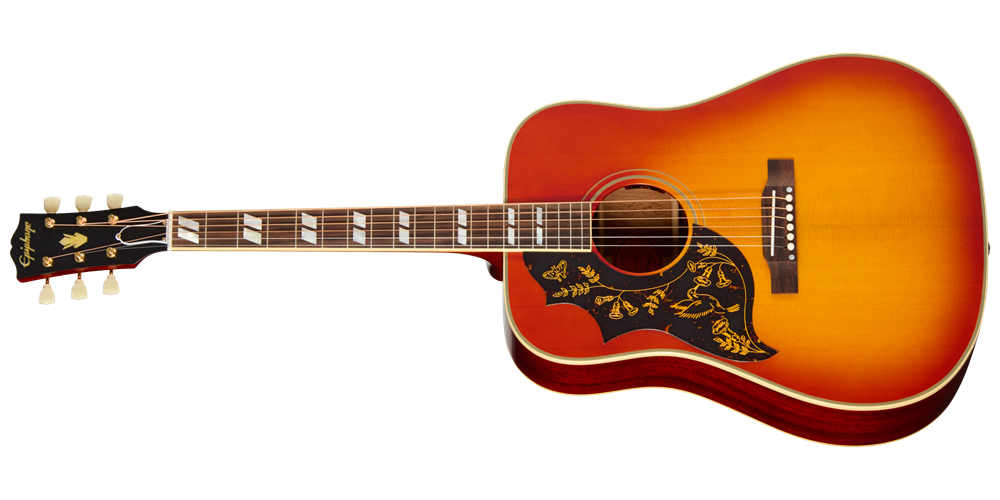 1960 Hummingbird Reissue Acoustic/Electric Guitar with Hardshell Case - Heritage Cherry Sunburst (Left Handed)