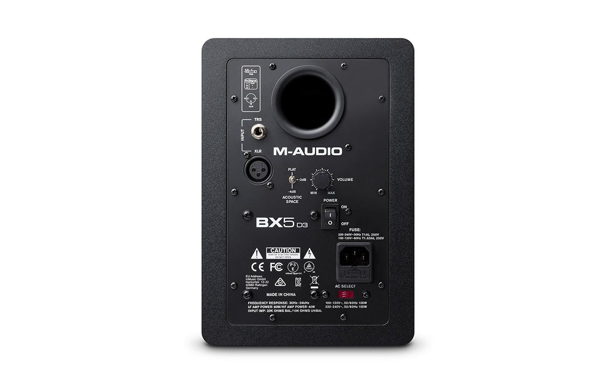 M - Audio BX5 D3 5'' Powered Studio Reference Monitor (Single) - La Boîte Musicale - Studio Monitors - m - audio -