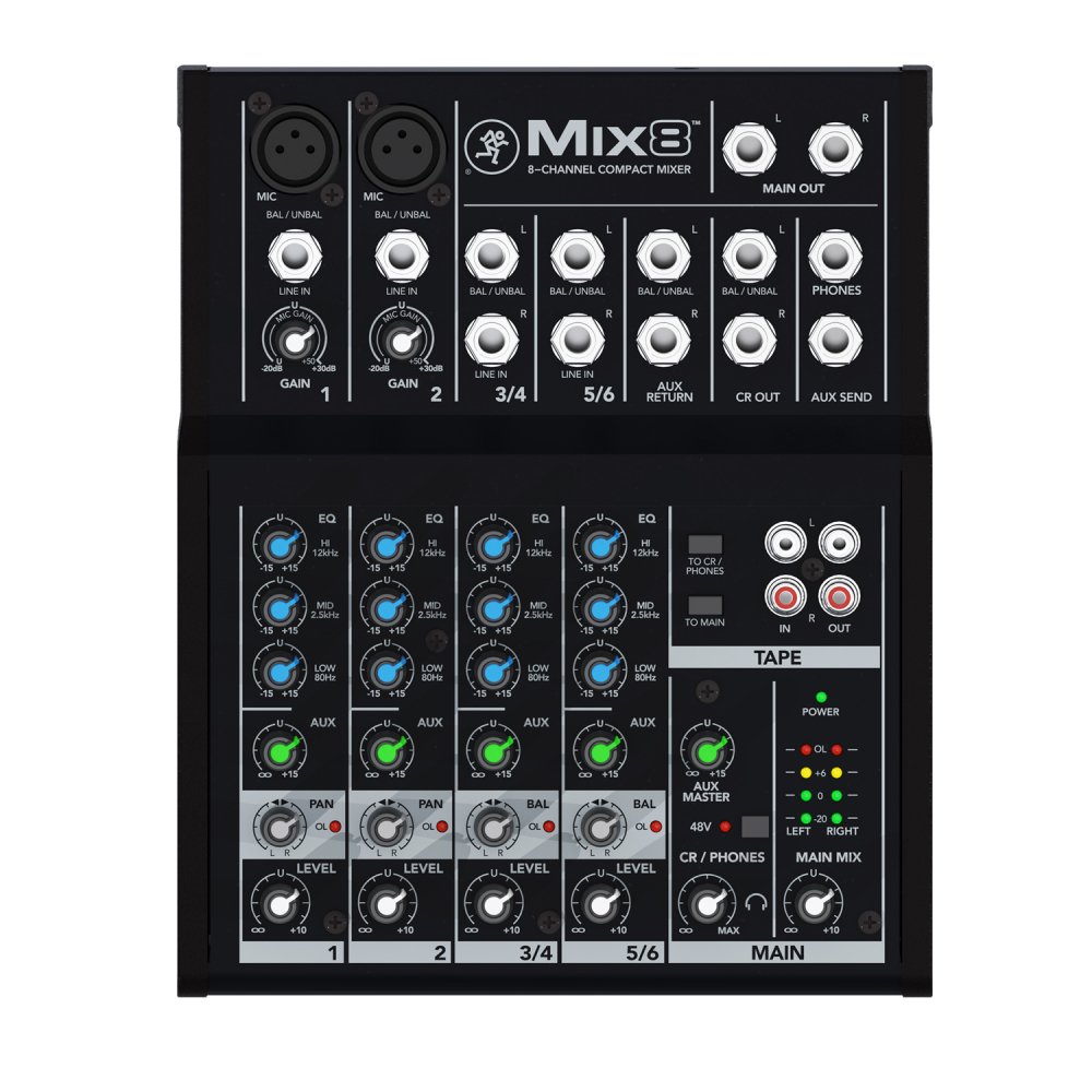 Mackie console 8 pistes MIX8 - La Boîte Musicale - Mixers - Mackie -