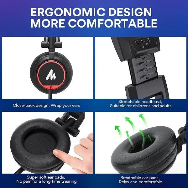 Maono - 50mm Driver Over - Ear Studio Headphones - La Boîte Musicale - Heaphones - Maono -